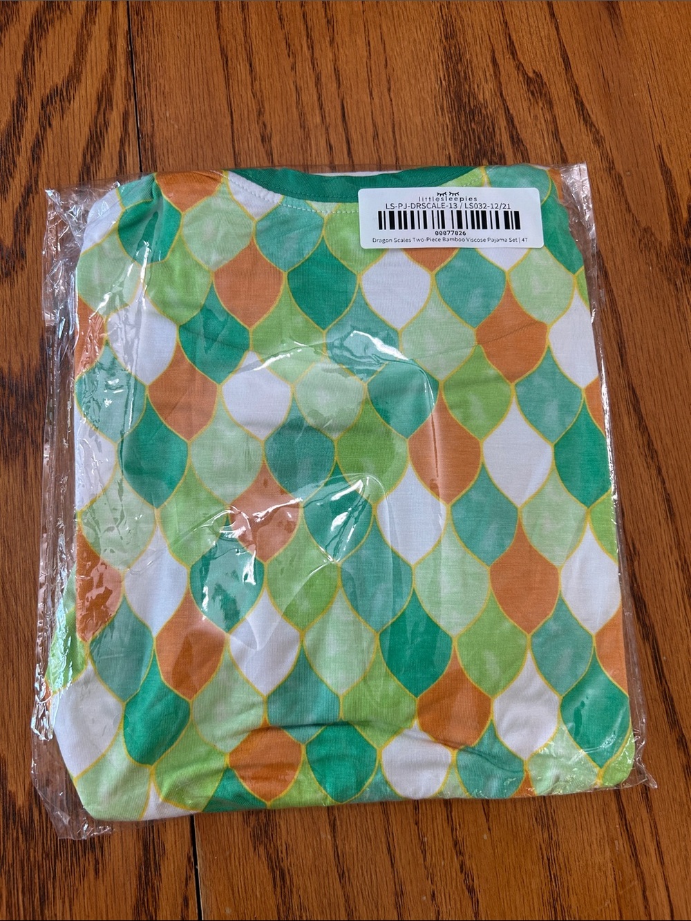 Little Sleepies Dragon Scales Two Piece Pajama Set - NEW - 4T